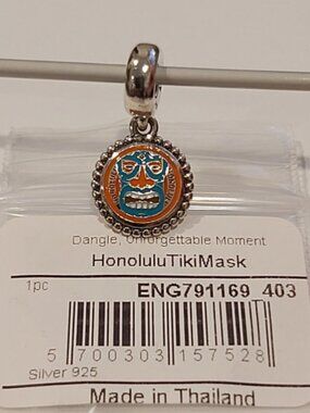 Authentic Pandora Sterling Silver USA EXCLUSIVE Honolulu Tiki Mask ENG791169_403